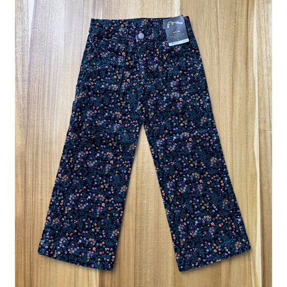Art Class Girls Wide Leg Corduroy Pants Floral Pattern Multicolor Size 5 - Picture 2 of 11